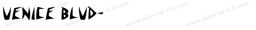 venice blvd字体转换